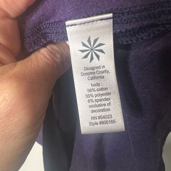 Athleta Shiva Tee Tunic Nightshade Purple Heat Sz S - Picture 6 of 11